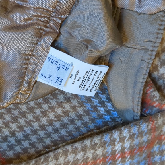 Ottod'ame plaid wool High rise wide leg pants - Picture 3 of 13